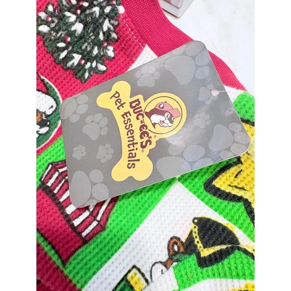 Buc-ee's Dog Pajamas Holiday Waffle Knit  Pet Essentials XL Christmas